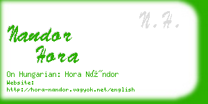 nandor hora business card